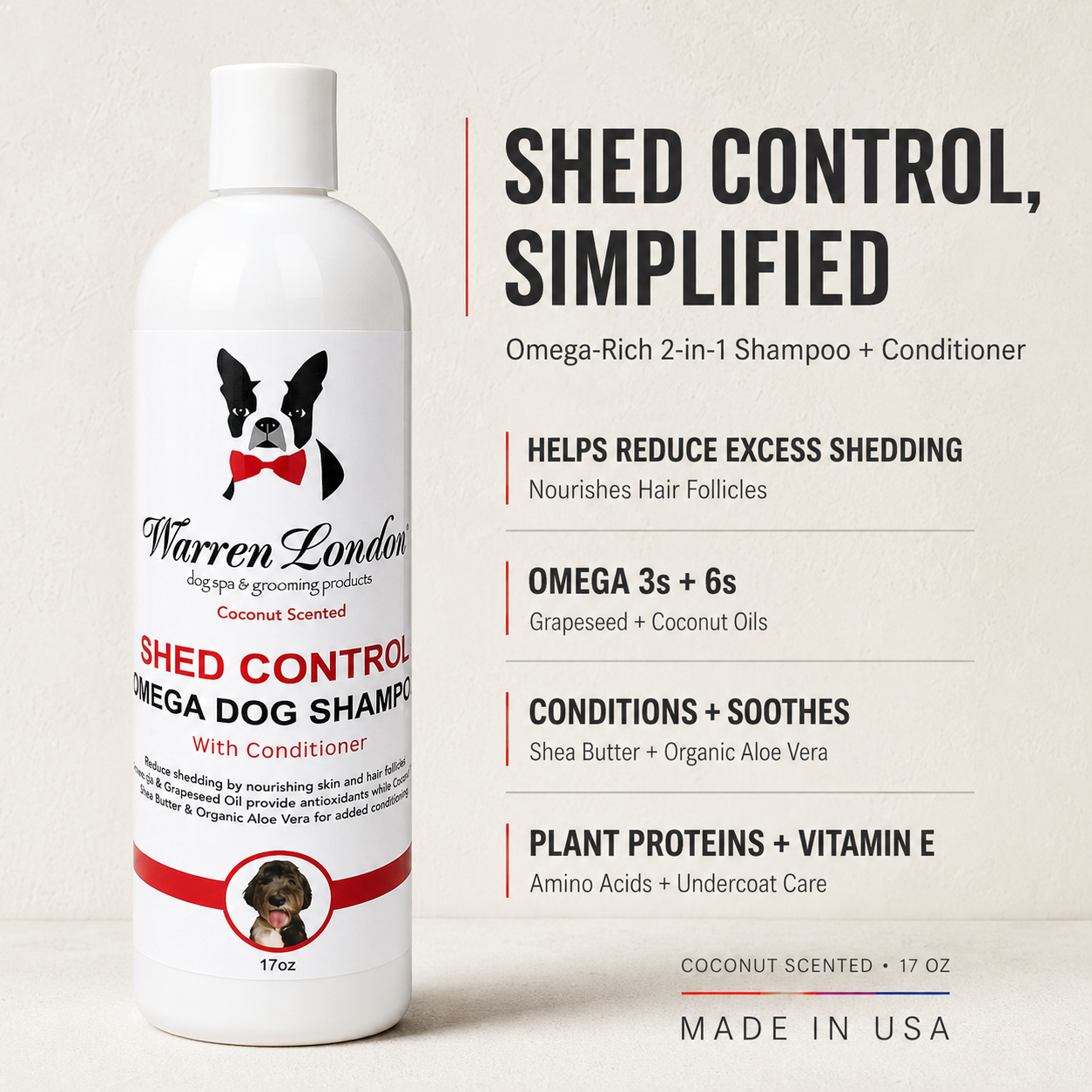 Shed Control Shampoo for Dogs