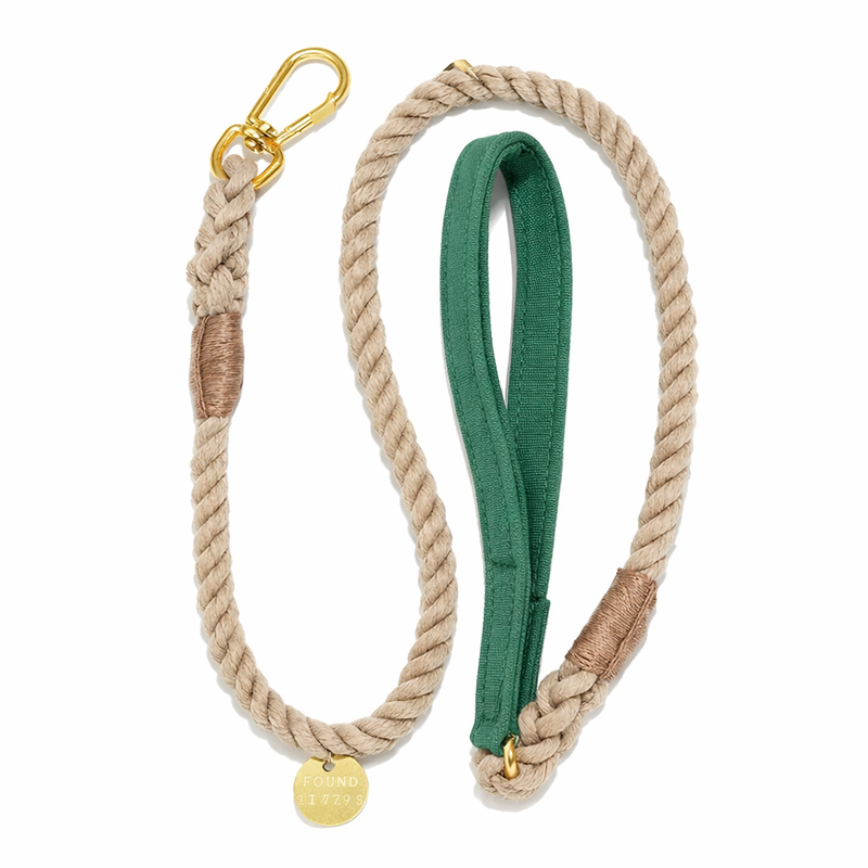 Pine Waxed Cotton Canvas Animal Leash