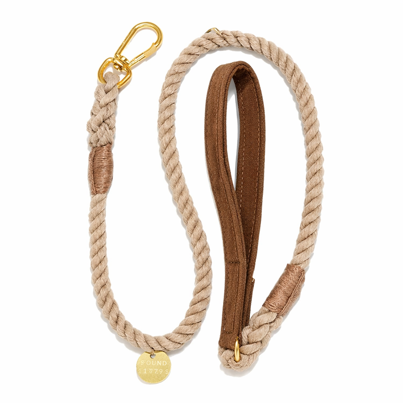 Cinnamon Waxed Cotton Canvas Animal Leash