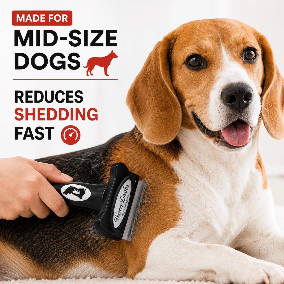 De-Shedding Dog Brush for Long Hair (>1") | HT Animal Supply