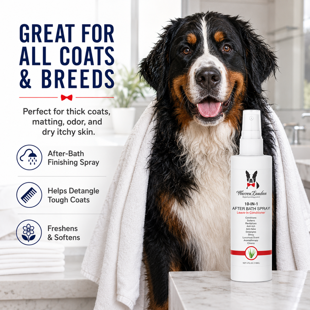 10-In-1 After Bath Spray - Professional Size | HT Animal Supply