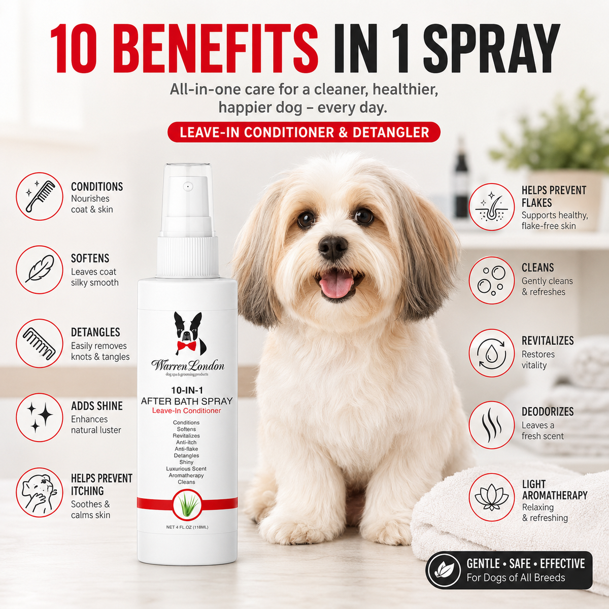10-In-1 After Bath Spray - Professional Size | HT Animal Supply
