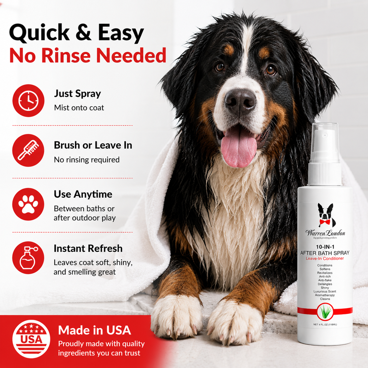 10-In-1 After Bath Spray - Professional Size | HT Animal Supply