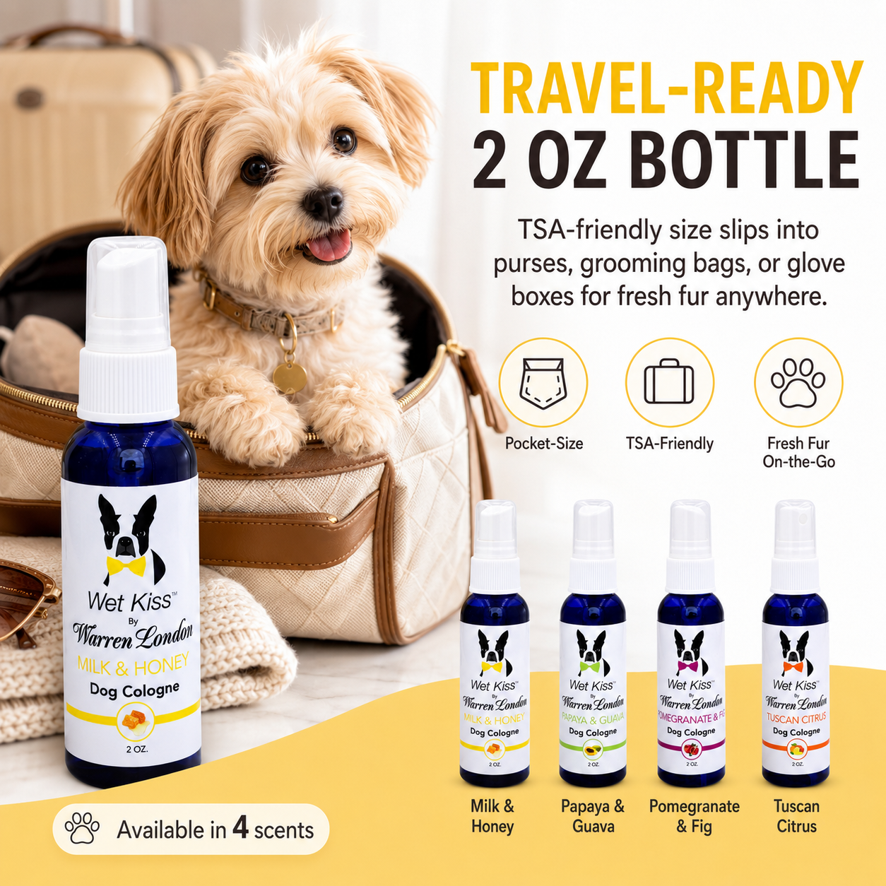 Wet Kiss Dog Cologne By Warren London - 2 Oz or 16 Oz | HT Animal Supply