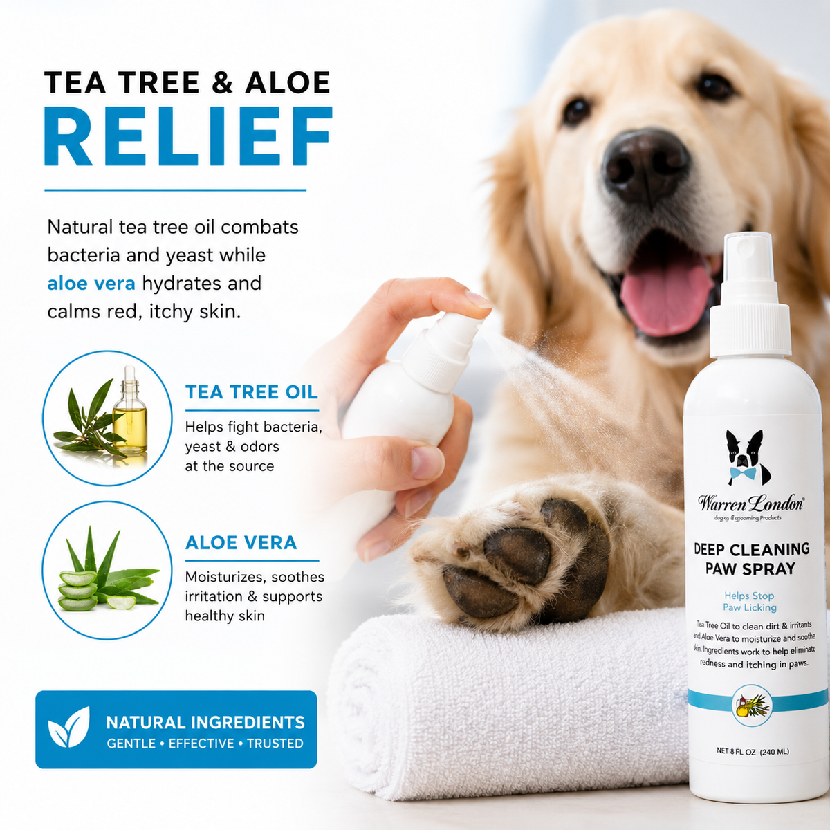 Deep Cleaning Paw Spray for Dogs | HT Animal Supply