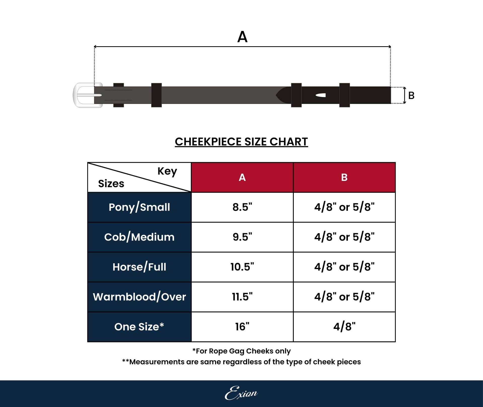 ExionPro Bridle Cheek Pieces With Hook Fastening - Matching Stitching