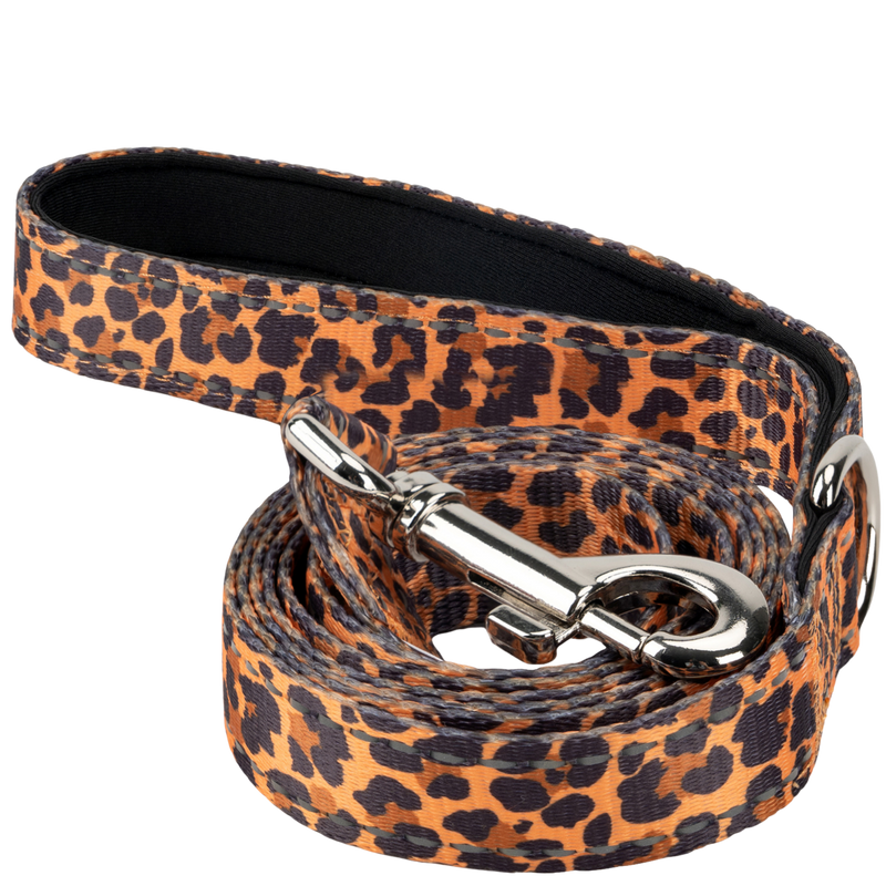 EcoBark – Cheetah Print Padded Dog Leash