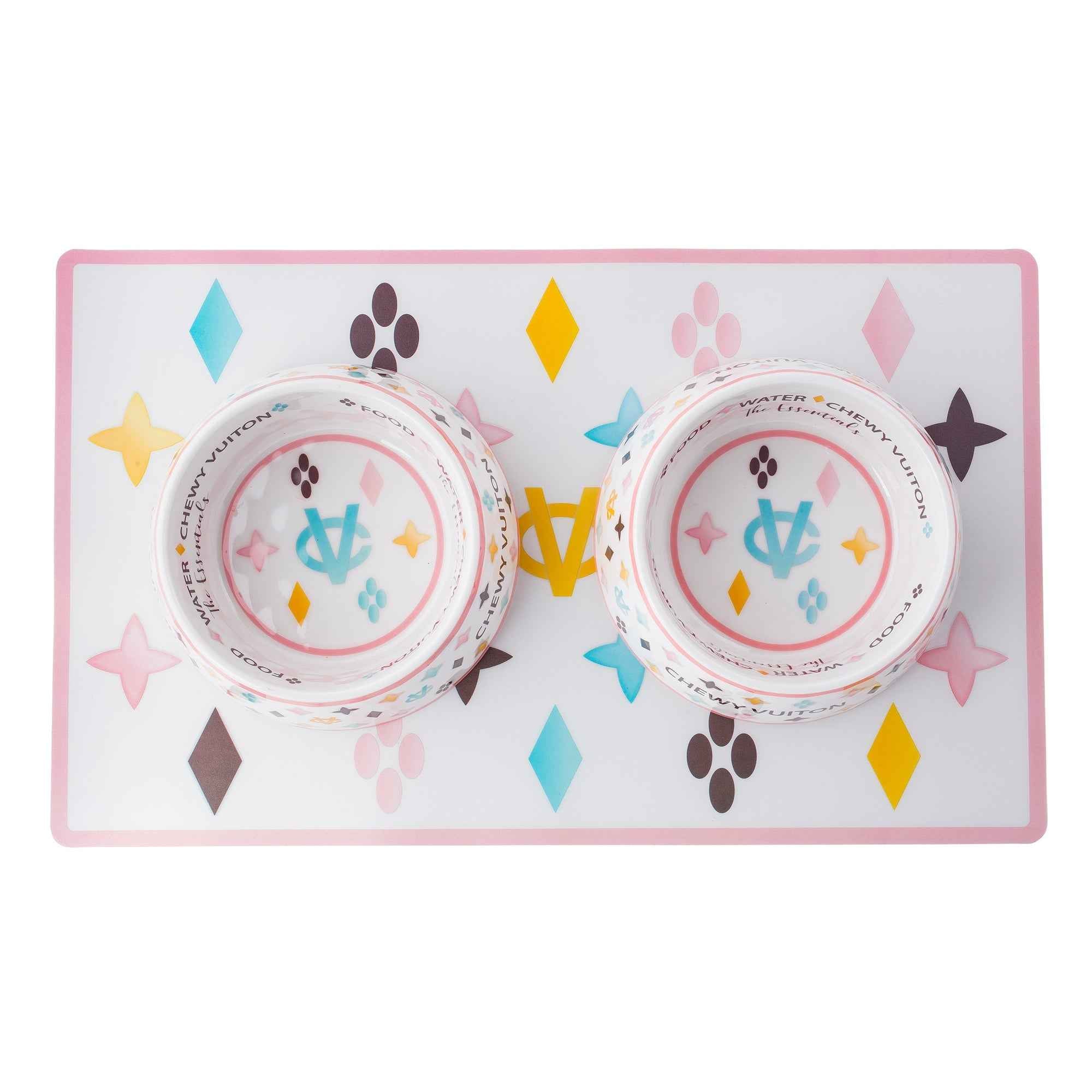 Haute Diggity Dog White Chewy Vuiton Placemat