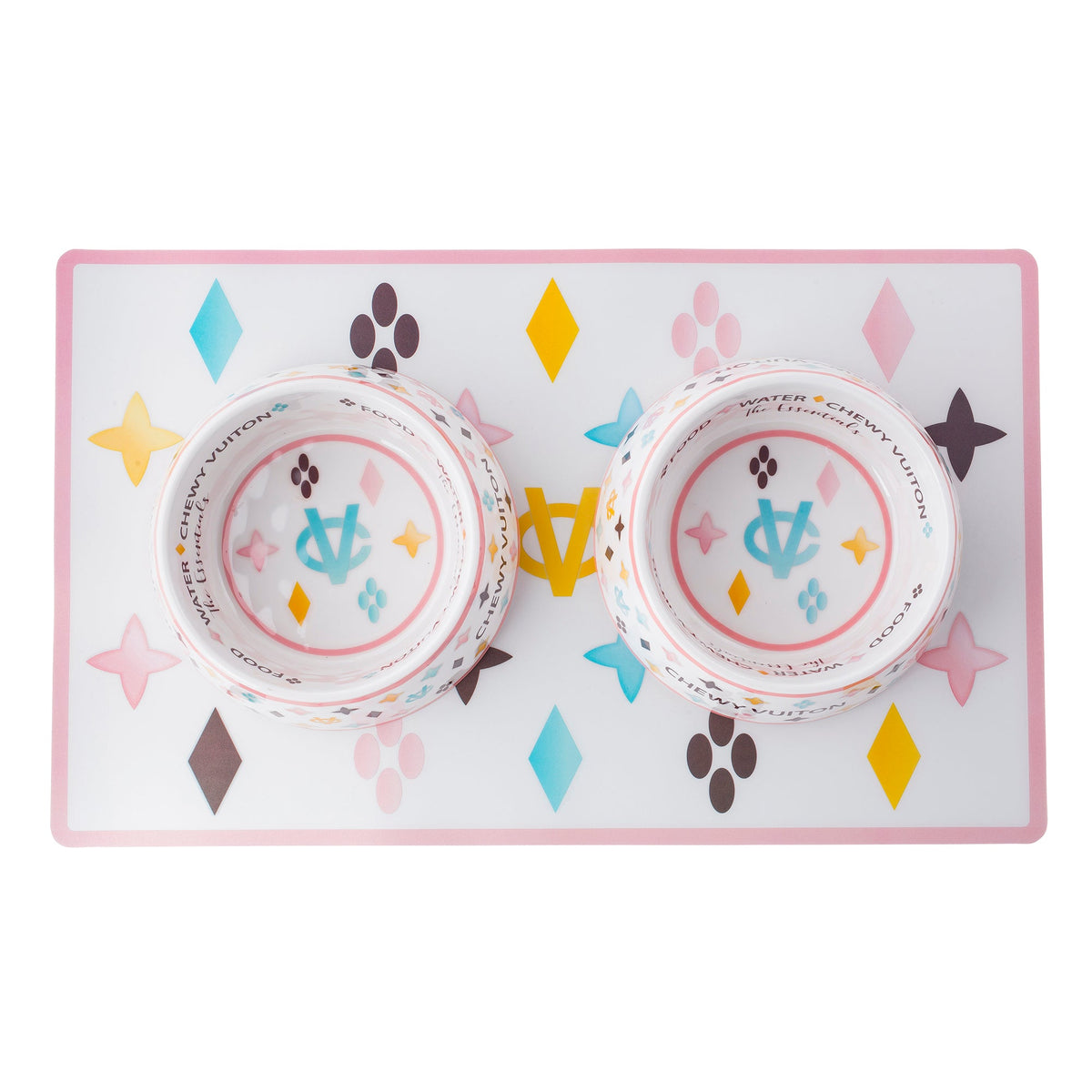 Haute Diggity Dog White Chewy Vuiton Placemat
