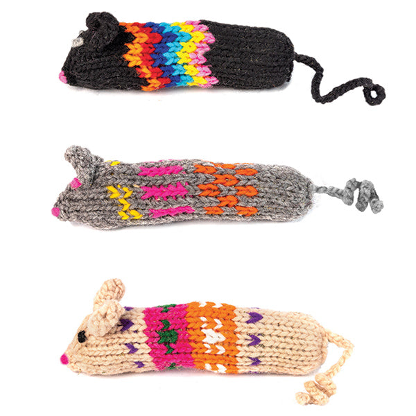 Chilly Dog 1 Pack Wooly Mice Organic Catnip Cat Toy
