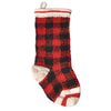 Hand-Knit Wool Buffalo Plaid Christmas Stocking