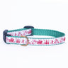 Christmas Toile Small Breed Dog Collar