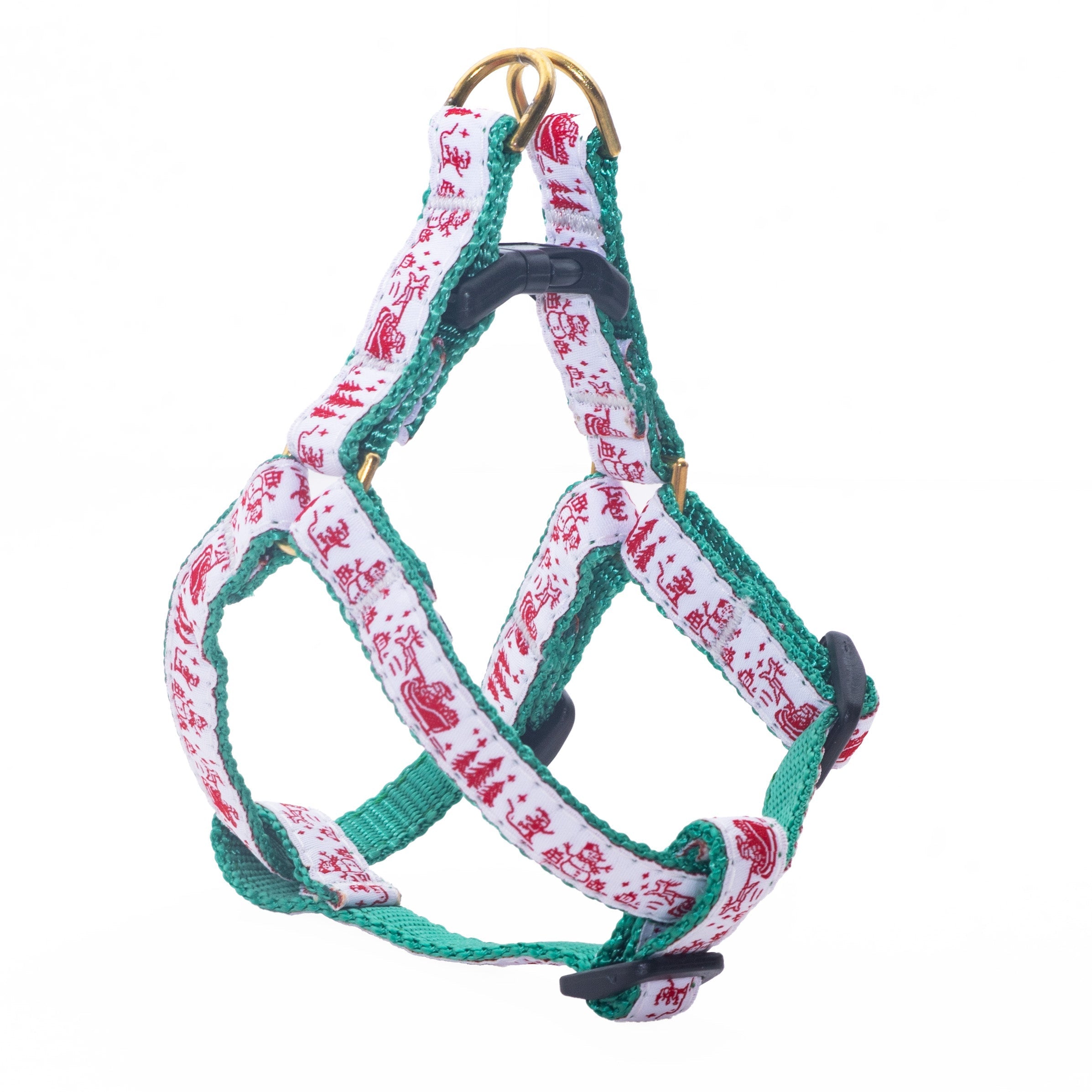Christmas Toile Small Breed Dog Harness