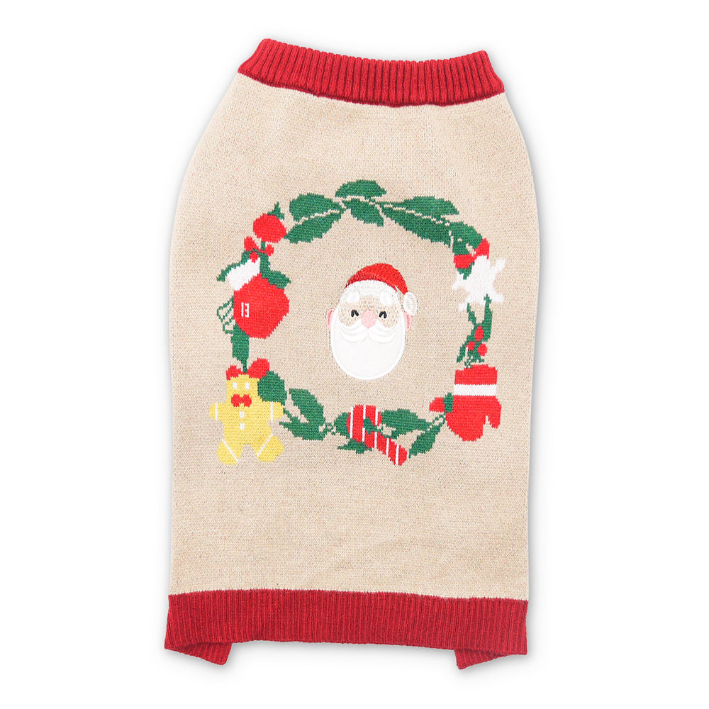 DOGO Christmas Wreath Dog Sweater