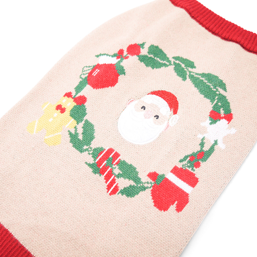 DOGO Christmas Wreath Dog Sweater