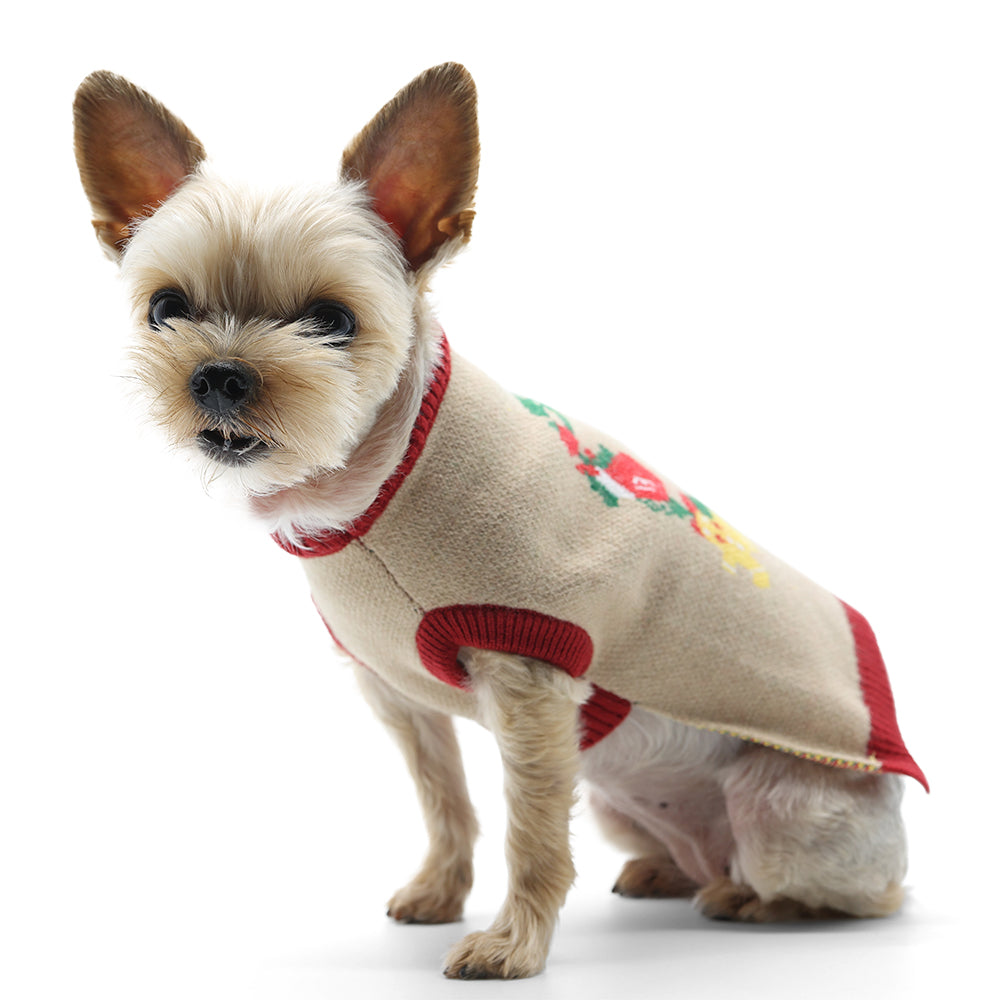 DOGO Christmas Wreath Dog Sweater