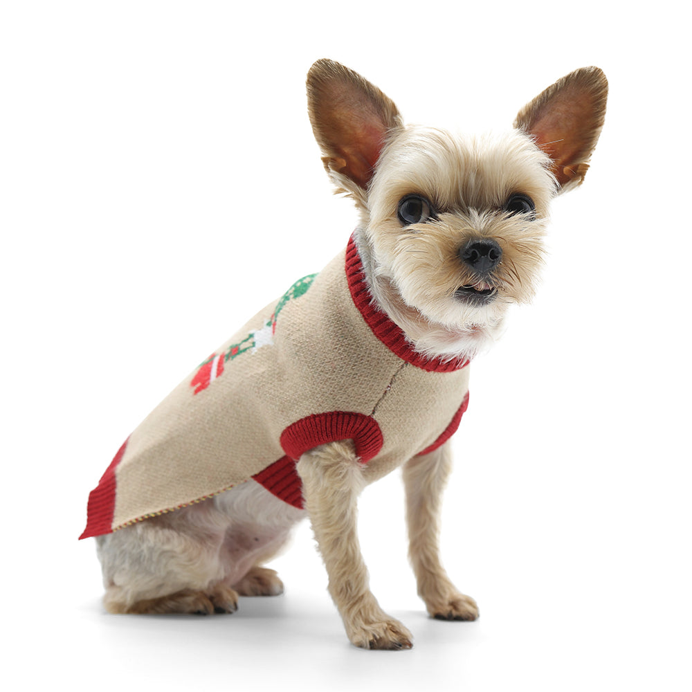 DOGO Christmas Wreath Dog Sweater