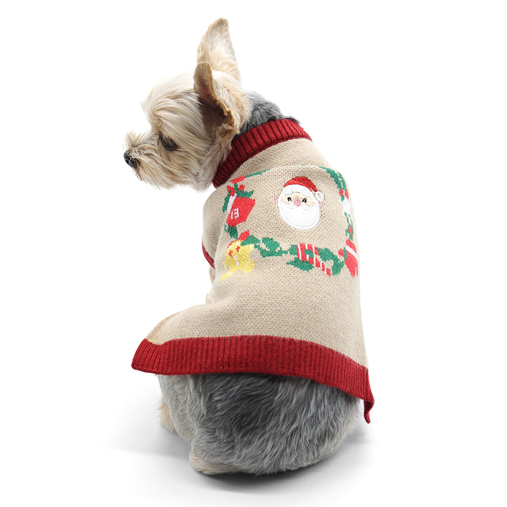 DOGO Christmas Wreath Dog Sweater