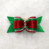 Hello Doggie Christmas Dog Bow Crystal Bows & Barrettes