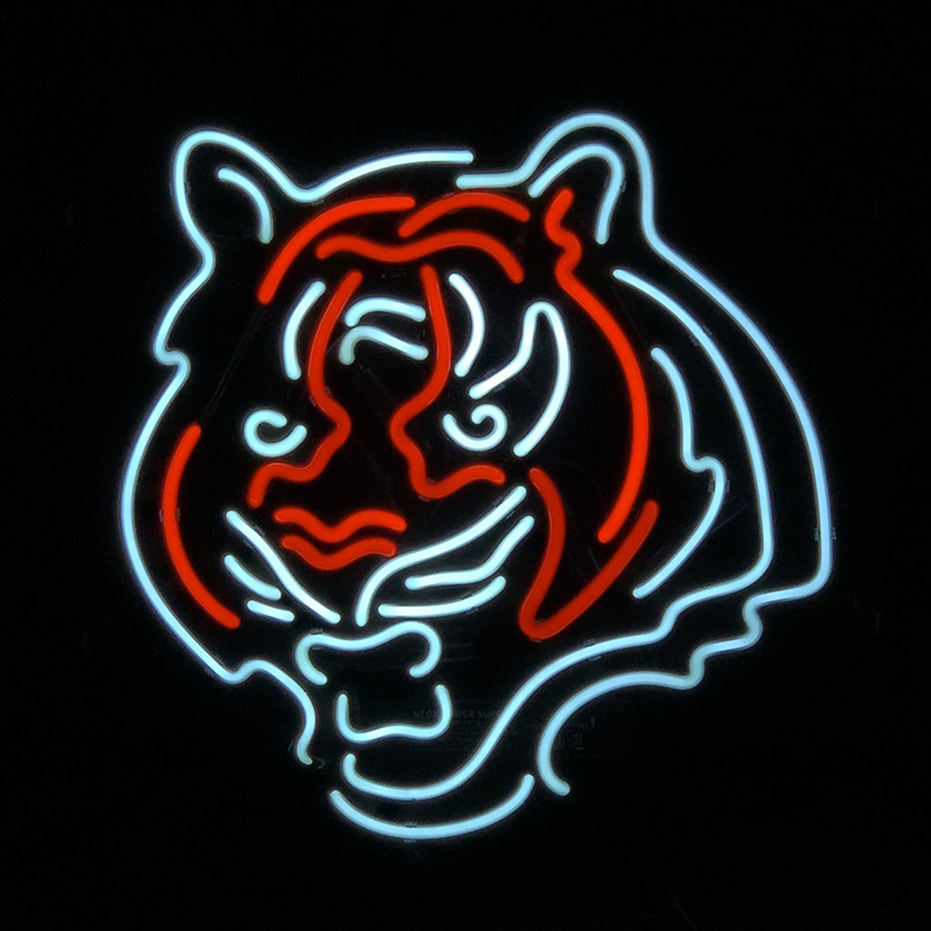 Cincinnati Bengals Logo Real Glass Neon Sign