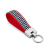 Up Country Classic Black Houndstooth Cast Brass Key Ring