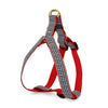 Up Country Classic Black Houndstooth Dog Cast Brass Dog Harness