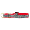 Up Country Classic Black Houndstooth Cast Brass Martingale Collar