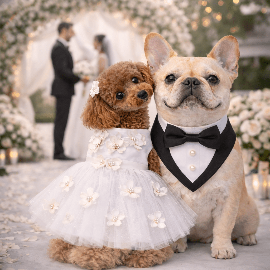 Heads or Tails Pup Purplele Ceremony Dog Dress