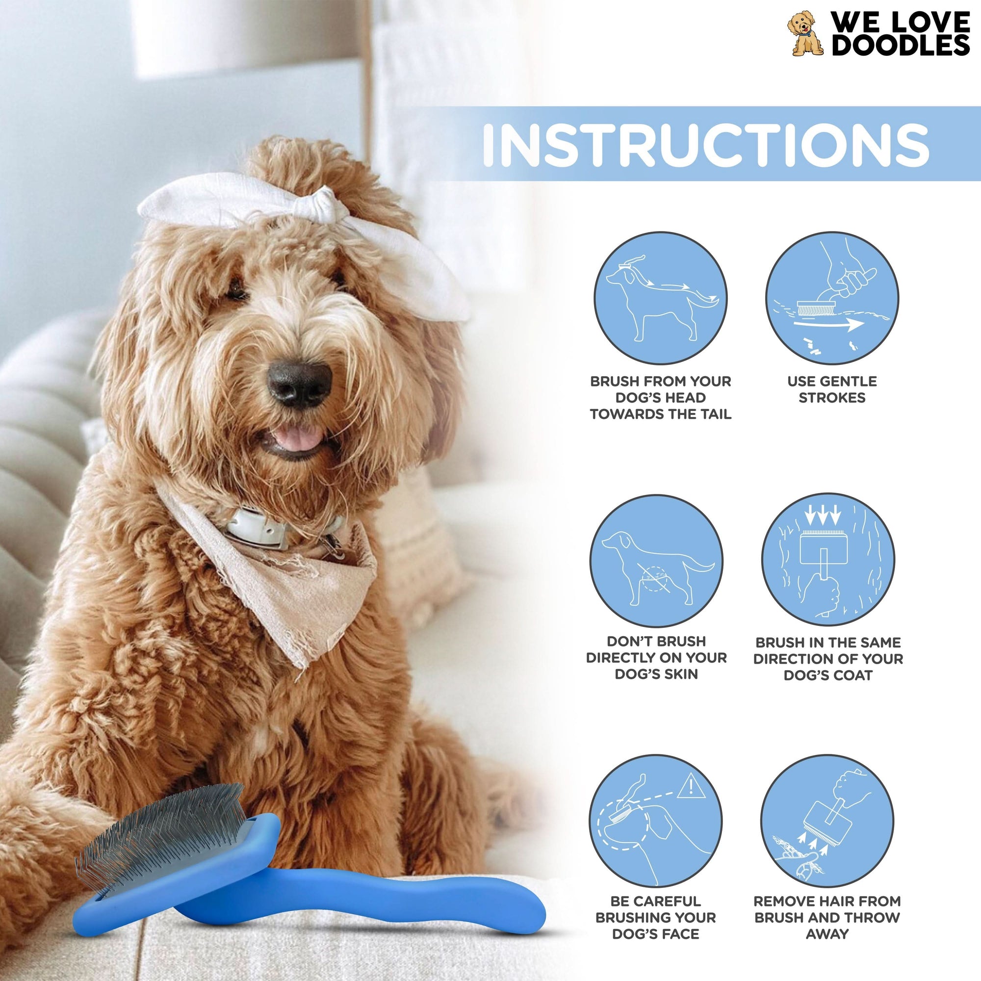 Dog Slicker Brush - Large & Small