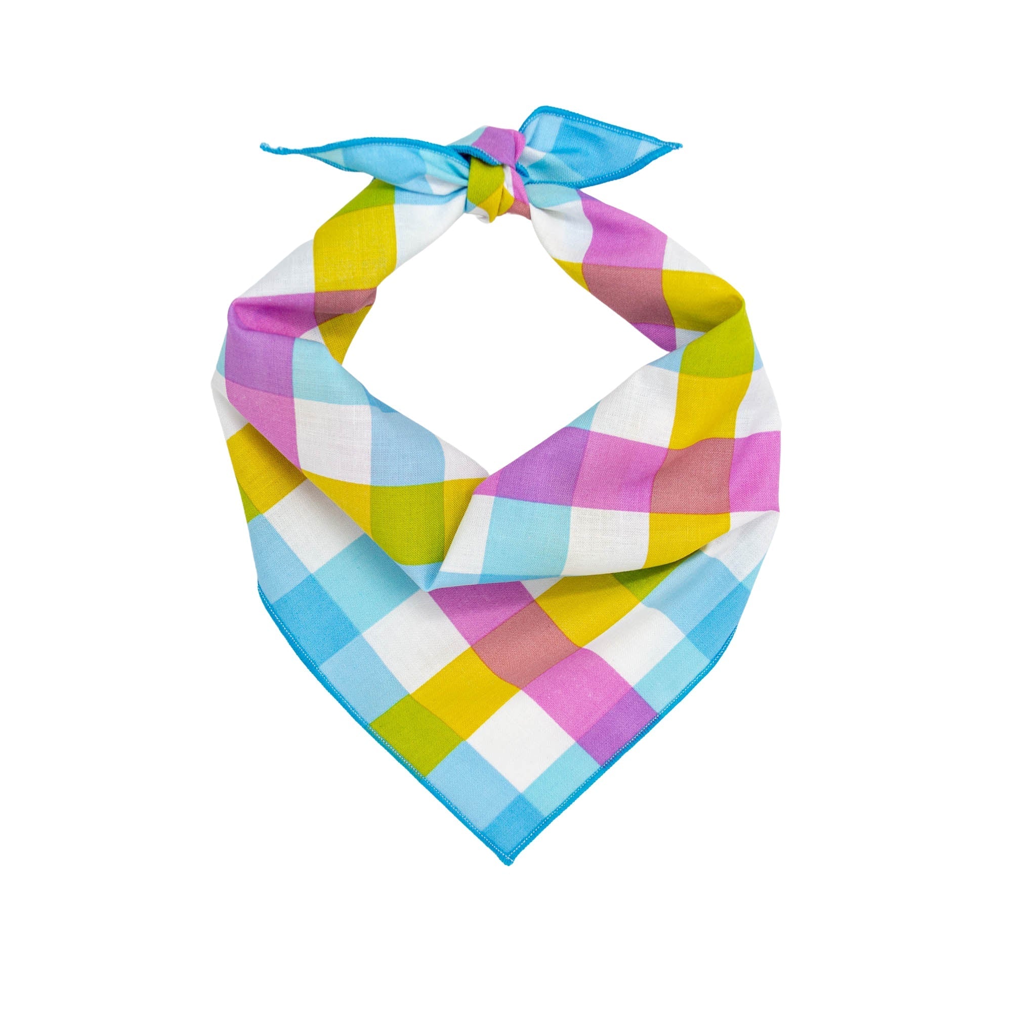 Colorful Plaid Dog Bandana
