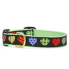 Up Country Colorful Hearts Cast Brass Dog Collar