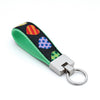 Up Country Colorful Hearts Cast Brass Key Ring