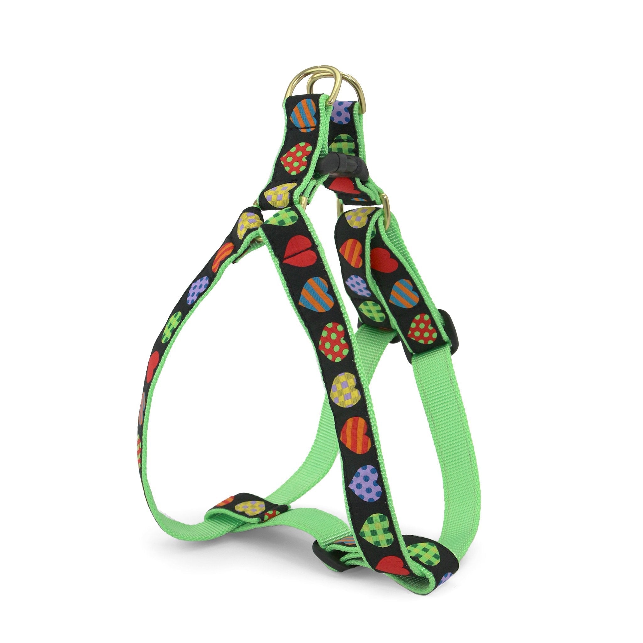 Colorful Hearts Dog Harness