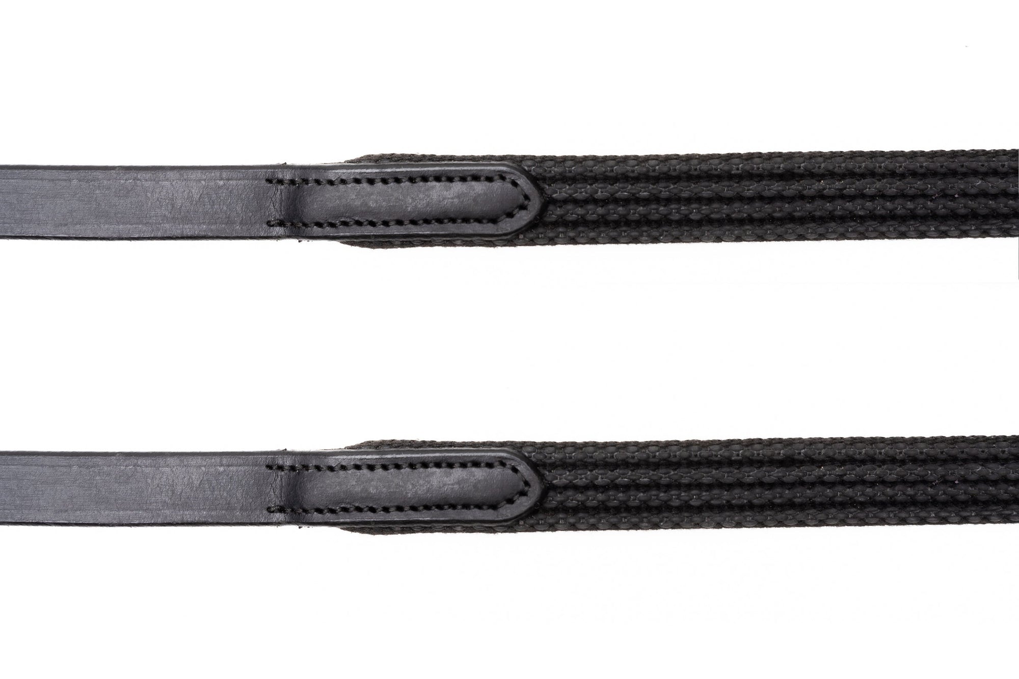 Sure Grip Rubber Reins with 4" Rein Stops-Superb Slim Rubber Woven Grip