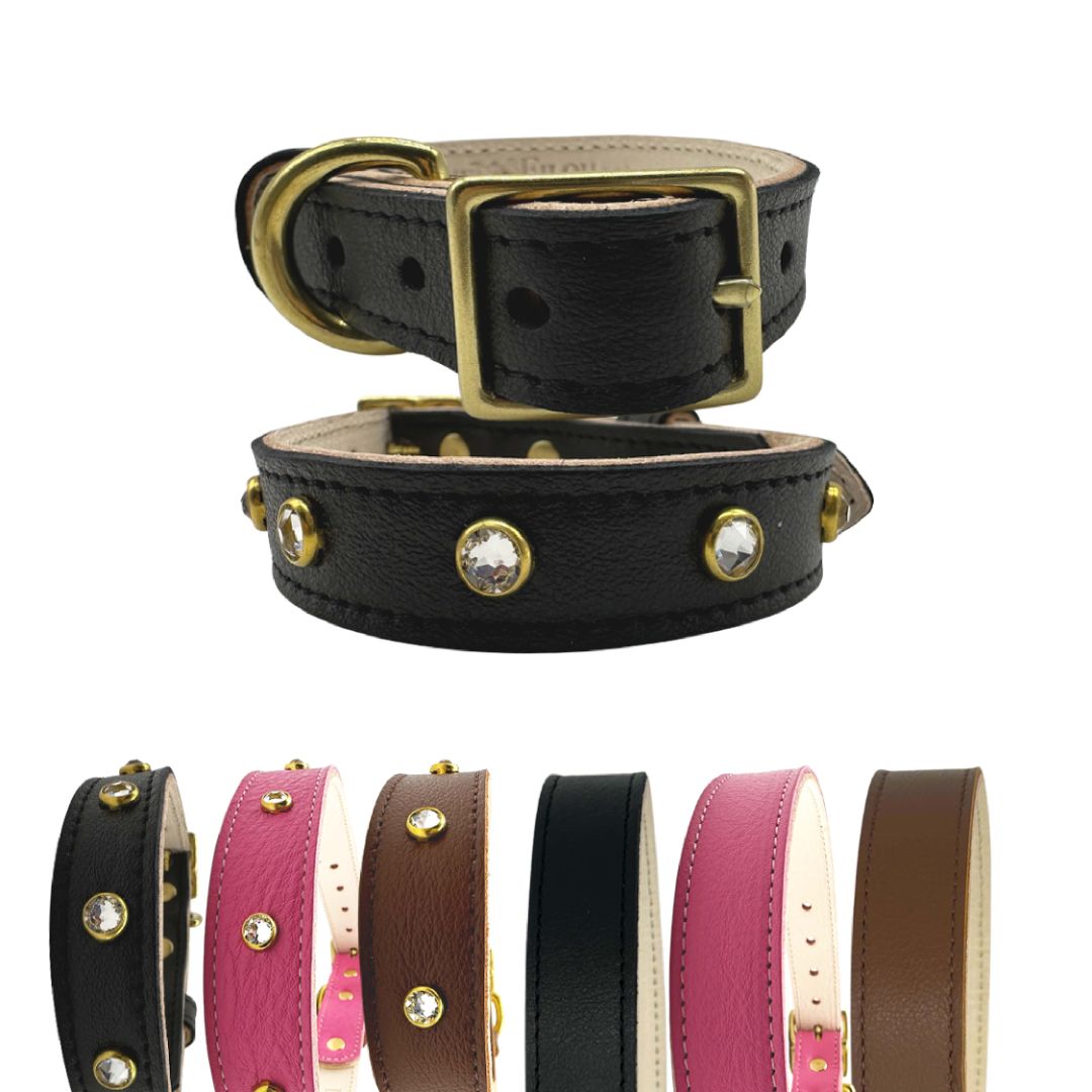 Bonne et Filou – Classic Leather Dog Collar
