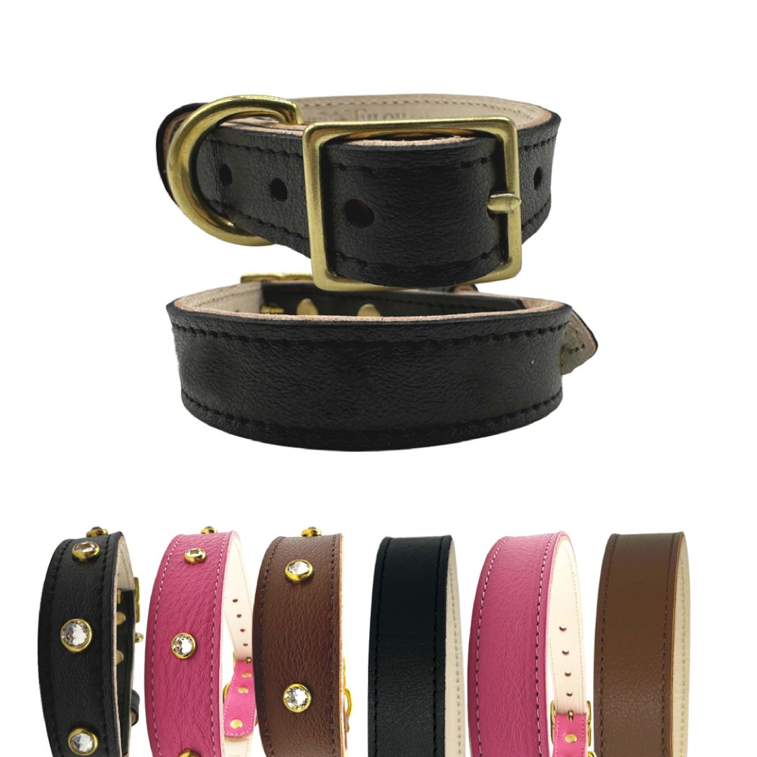 Bonne et Filou – Classic Leather Dog Collar