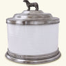 Convivio Cookie Jar with and without Dog Finial Topper