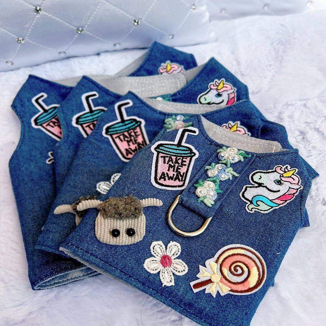 Cool Pup Dog Harness Pink Flowers