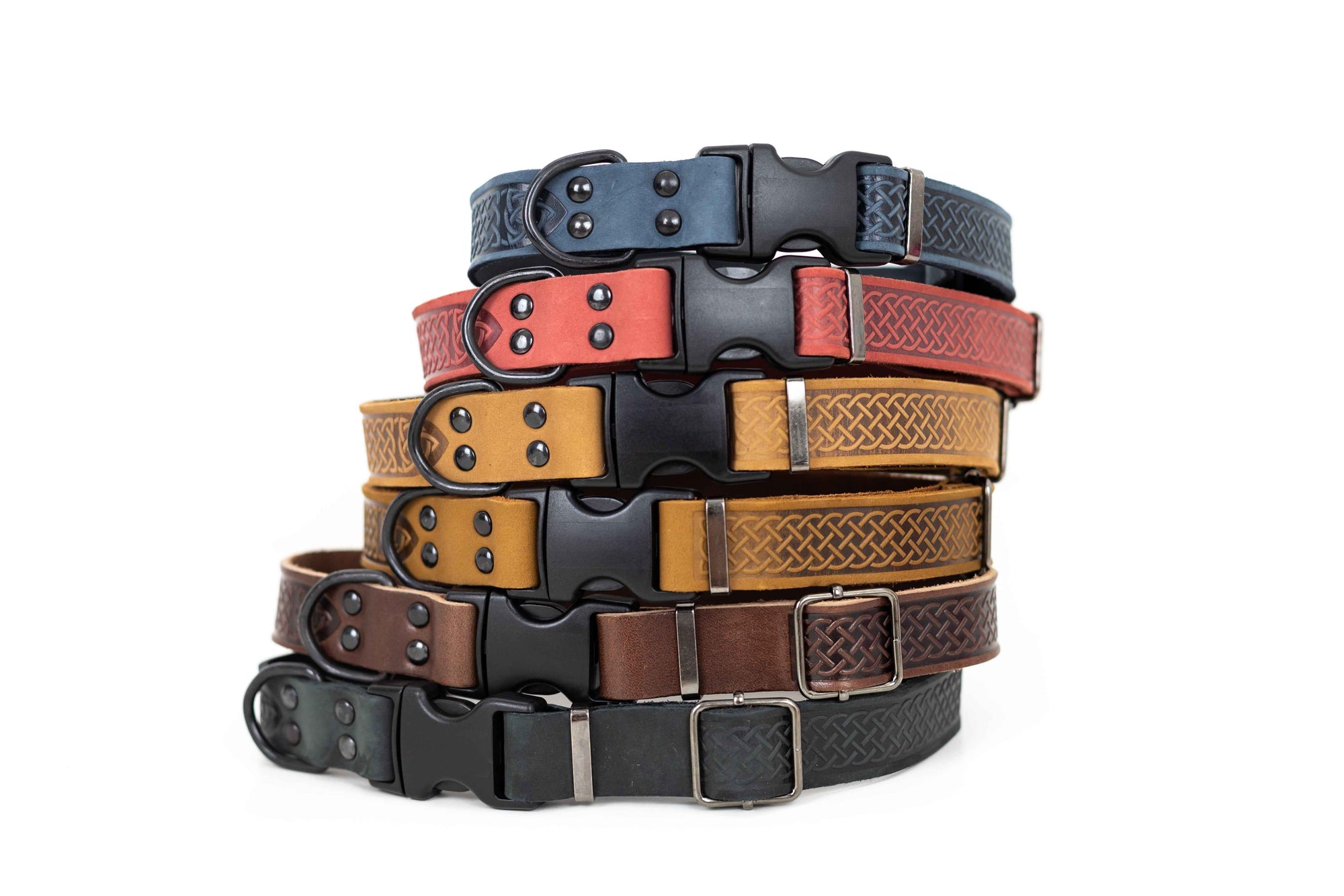 Euro-Dog Celtic Sport Quick-Release Leather Dog Collar