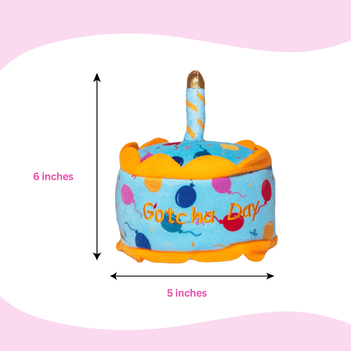 Glow Pups: Gotcha Day Squeaky Plush Dog Toy