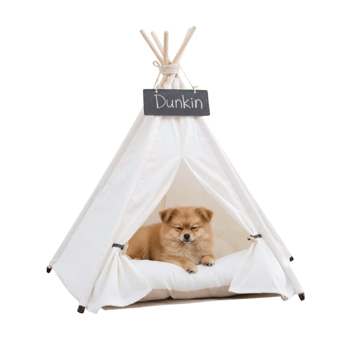 Glow Pups: White Pet Teepee Dog Bed