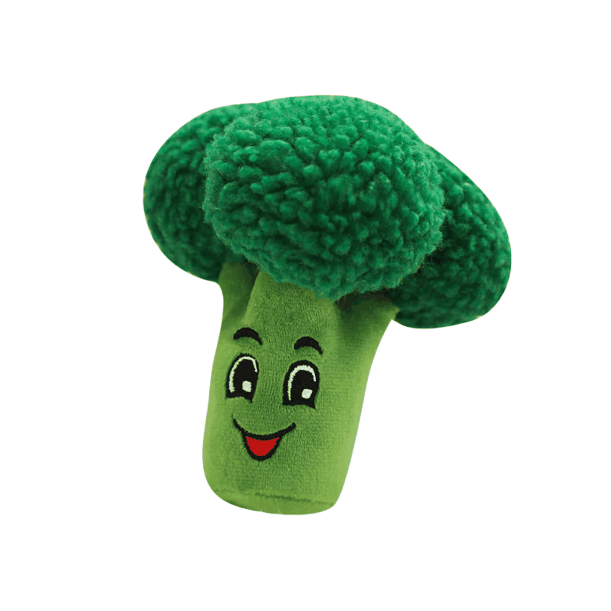 Glow Pups: Broccoli Squeaky Plush Dog Toy