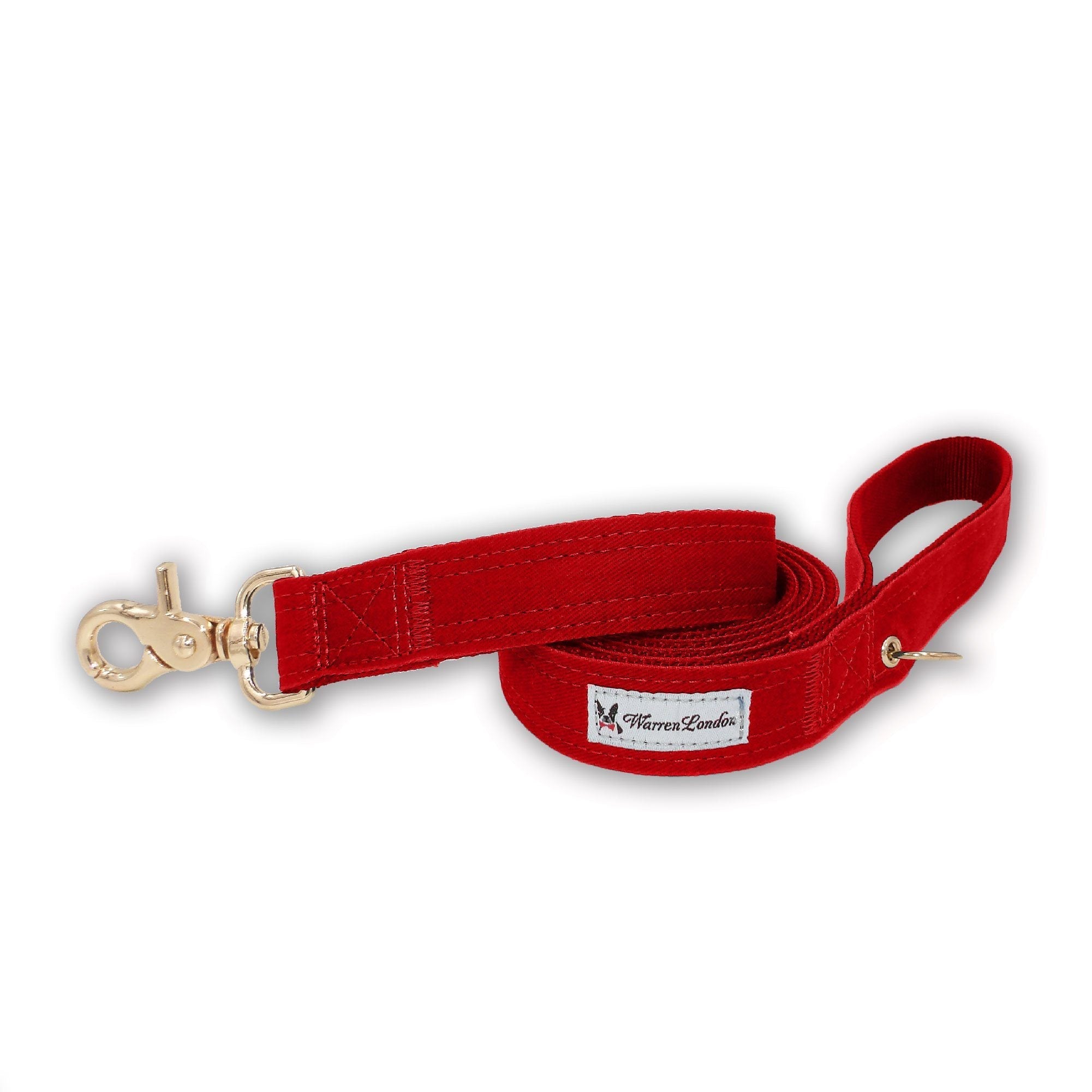 Fabric Dog Leash - Red