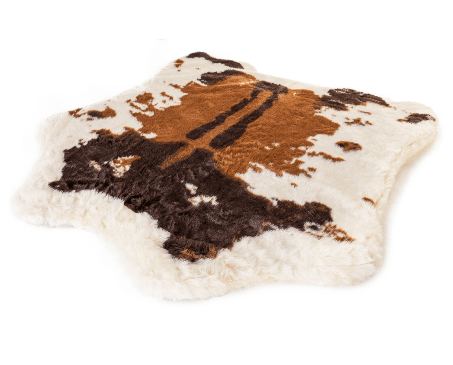 PupRug Animal Print Memory Foam Dog Bed Brown Faux Cowhide