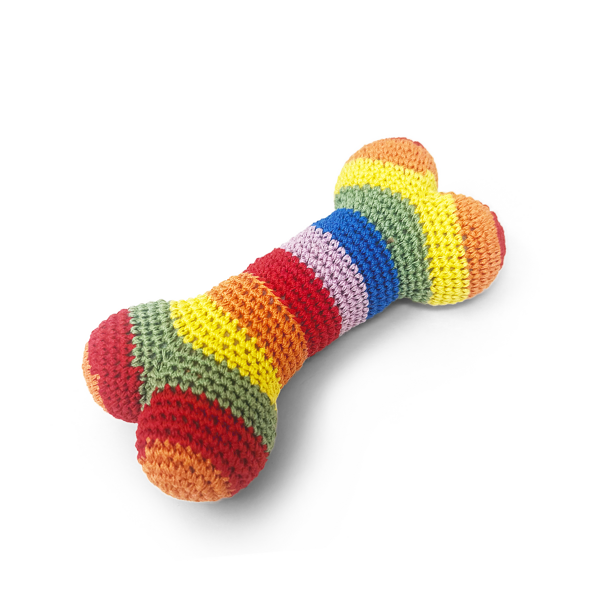 DOGO Rainbow Bone Crochet Dog Toy