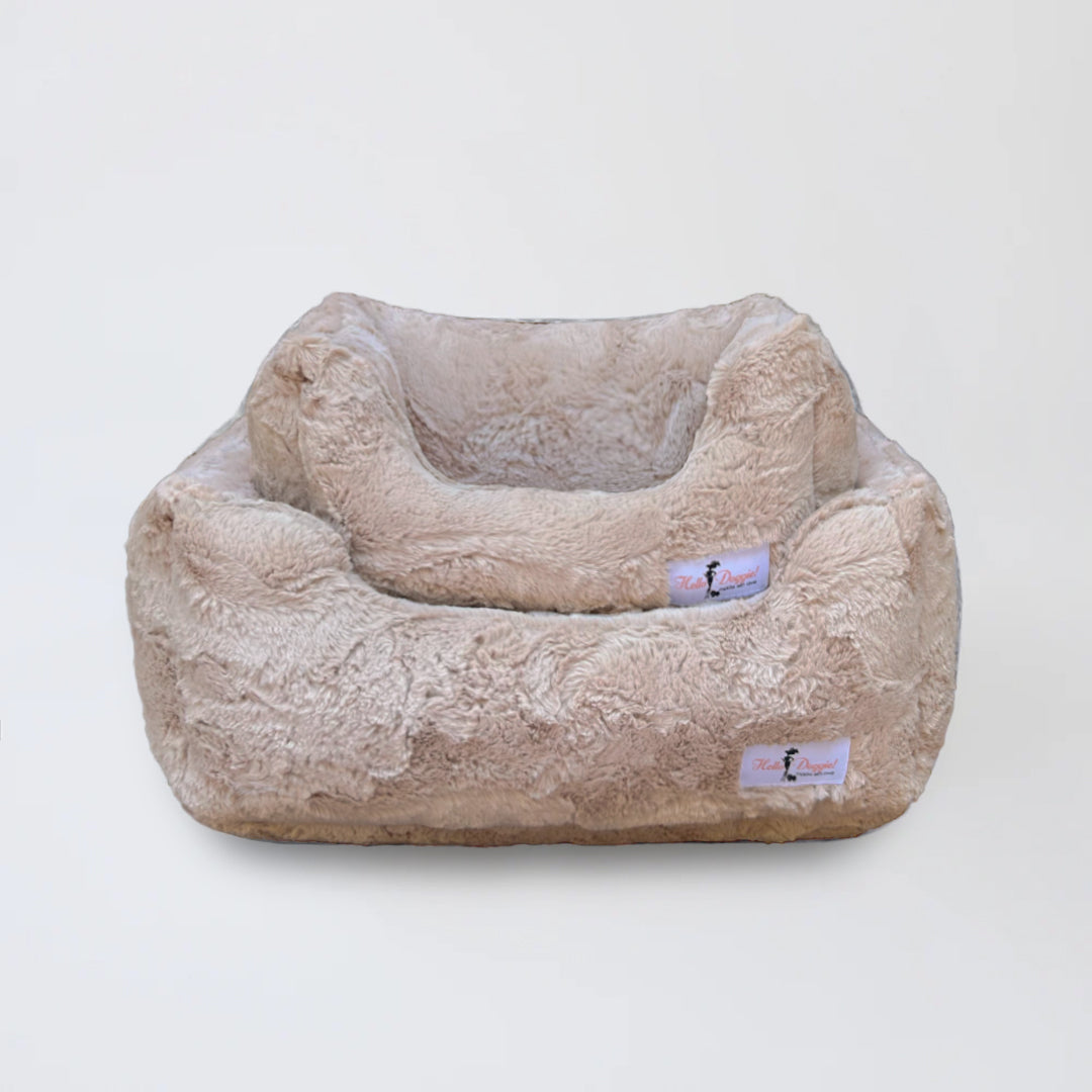 Hello Doggie Cuddle Latte Dog Bed
