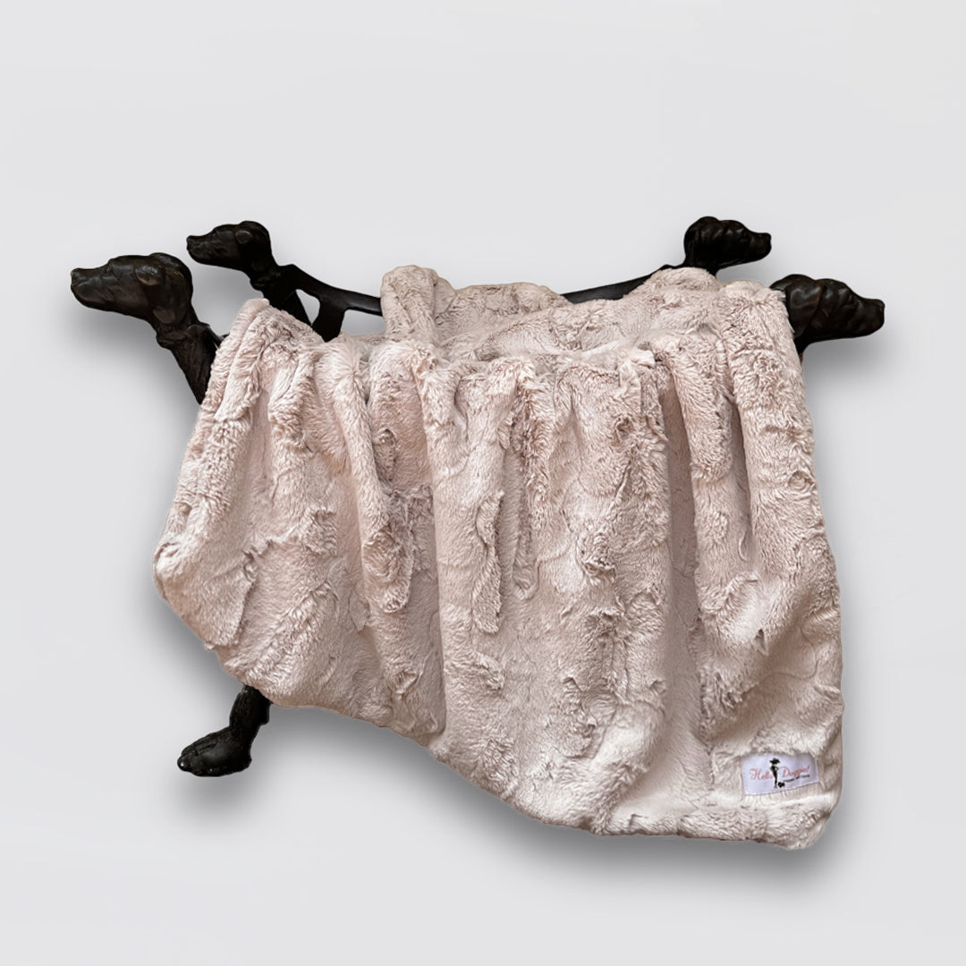 Hello Doggie Cuddle Peach Dog Blanket