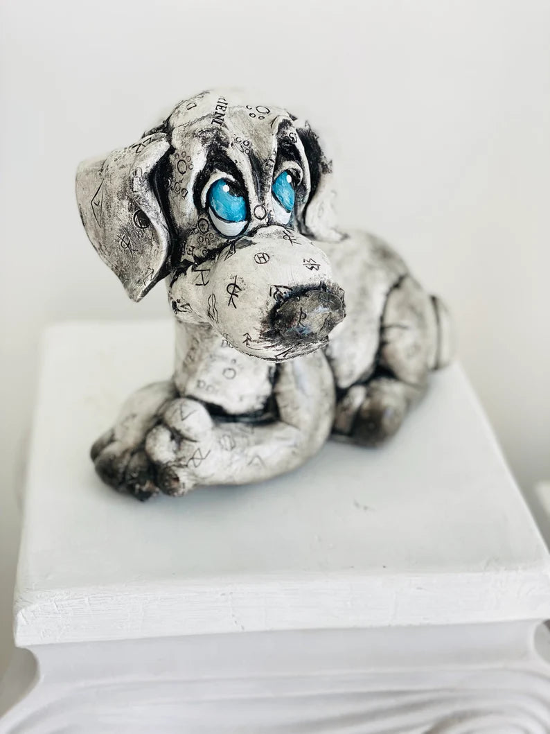 Cute Puppies Sculpture Set of 2