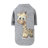 Hello Doggie Cutie Dog Tee Collection Light Grey Giraffe Dog T - Shirt