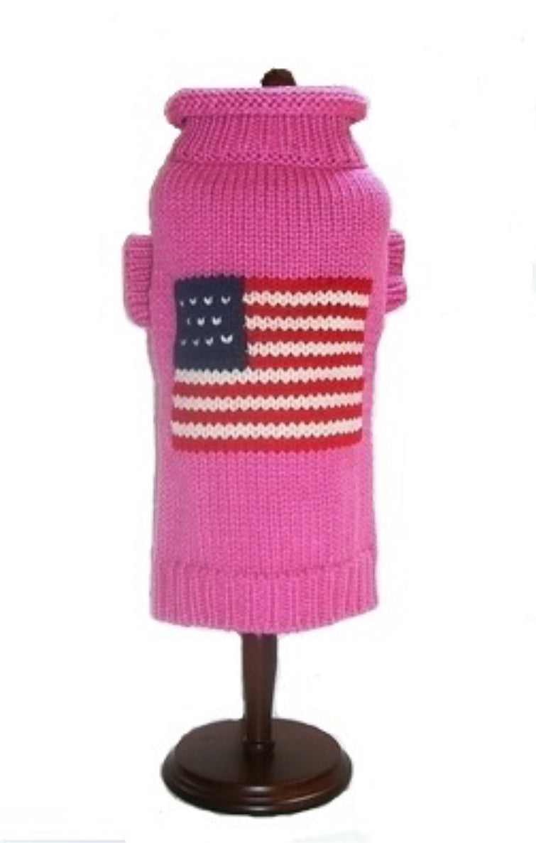 Patriotic Pup Sweater (3 colors Navy, Grey, Pink)